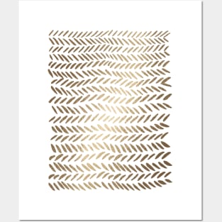 Metallic knitting pattern - gold Posters and Art